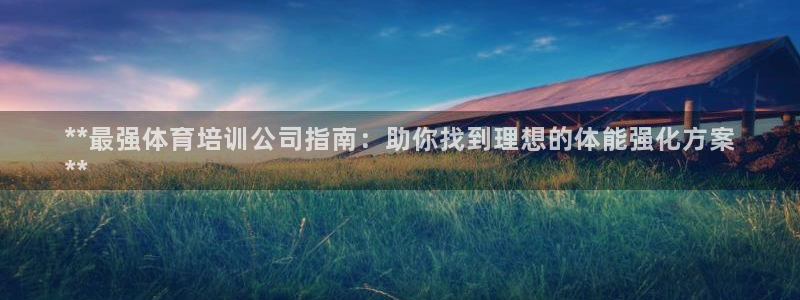 尊龙凯时网站怎么样：**最强体育培训公司指南：助你找