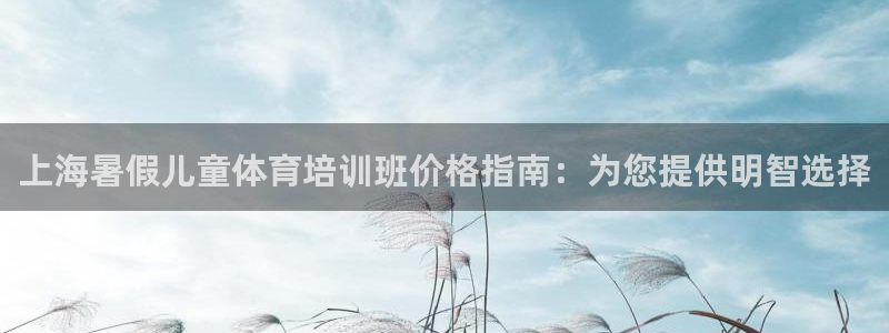 尊龙凯时ag旗舰厅登陆：上海暑假儿童体育培训班价格指
