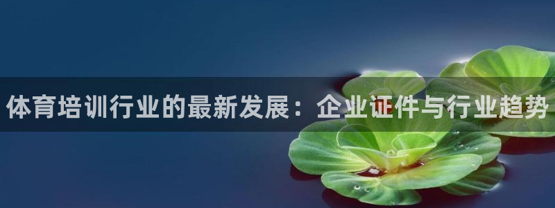 d88尊龙z6：体育培训行业的最新发展：企业证件与行业趋势